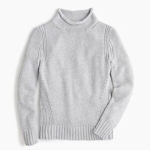 J. Crew Oarsman Rollneck Pullover Sweater Light Blue Women Small Cotton Y2K